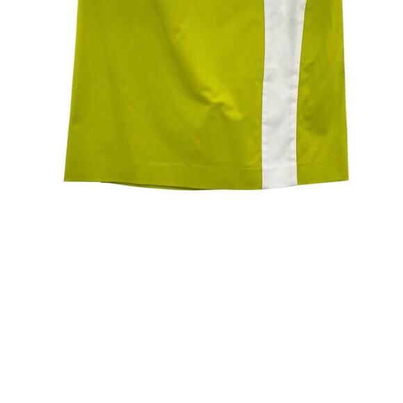 Piazza Sempione Neon‎ Lime Green Cream Colorblock Mini Skirt Size 38 US 2 - Picture 4 of 9